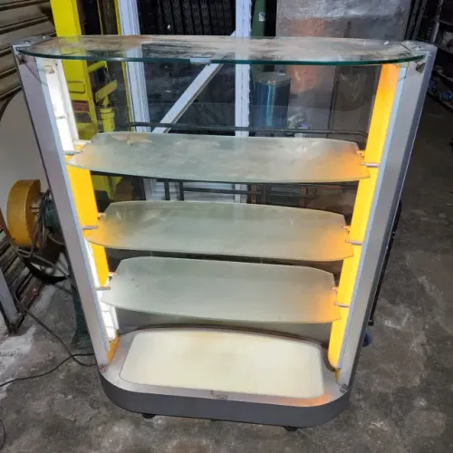 Vitrine Expositora vertical de vidro com iluminação interna