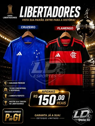 Camisa Cruzeiro e Flamengo