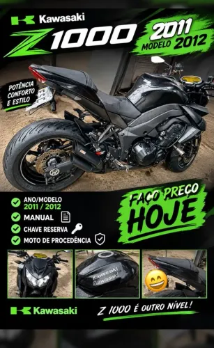 Moto abaixo da tabela Fipe Kawasaki Z1000