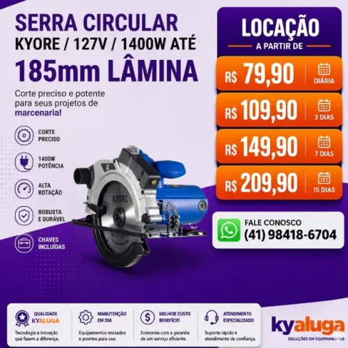 ALUGUEL - serra circular 110v/220v