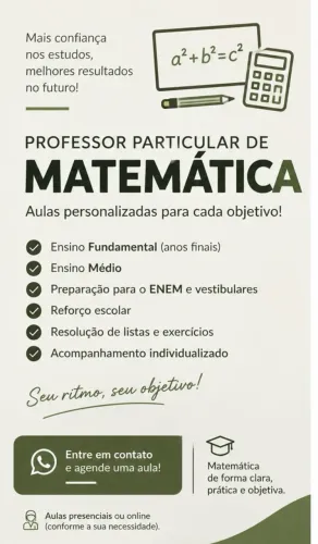 Aulas para Enem/vestibular Matemática