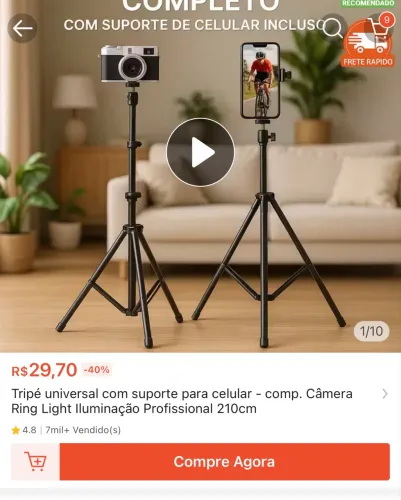 Tripé 2 Metros NOVO