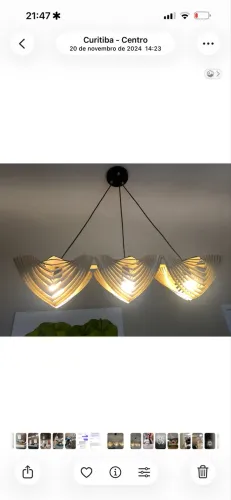 Lustre Pendente 3 Lâmpadas Madeira Marrom Três Marias Ilux