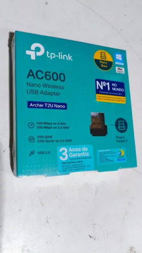 Adaptador Wi-Fi USB Dual Band AC600 TP-Link Archer T2U Nano