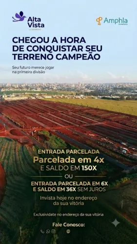 Terrenos com entrada parcelada