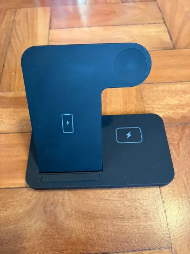 Carregador por Indução 3 em 1 para iPhone, Apple Watch e AirPods 