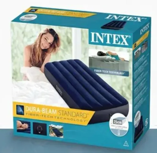 Colchão inflável solteiro perfeito para sua viajem..