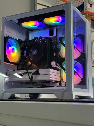 PC GAMER Branco RX 580 8GB Ryzen 5 Entrego!
