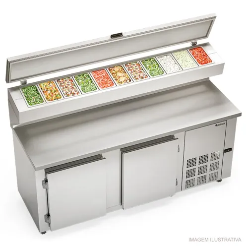 Ac balcão refrigerado 200mt condimentadora  Gelopar 