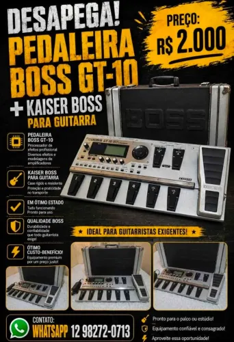 Pedaleira Boss GT10 + Kaiser Boss