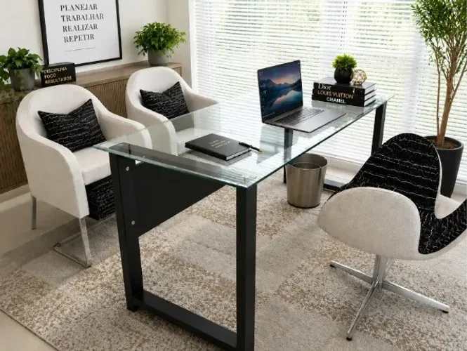 Mesa de Escritório Black Delluxe. L100cm x P50cm x A74cm