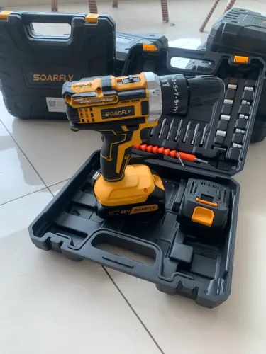 Furadeira Parafusadeira Completa 2 Baterias 48v Martelete