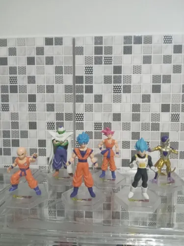 bonecos dragon ball z com base (6 pcs)