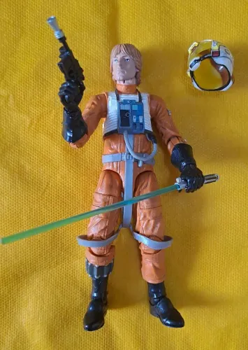 MOBILE TOY * MT Luke Skywalker Piloto X-wing 15cm Original Star Wars Black Filme 1983