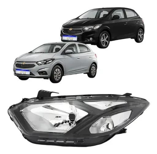 Farol Onix Prisma 2017 2018 2019 Friso Preto Novo Le Esquerdo/motorista