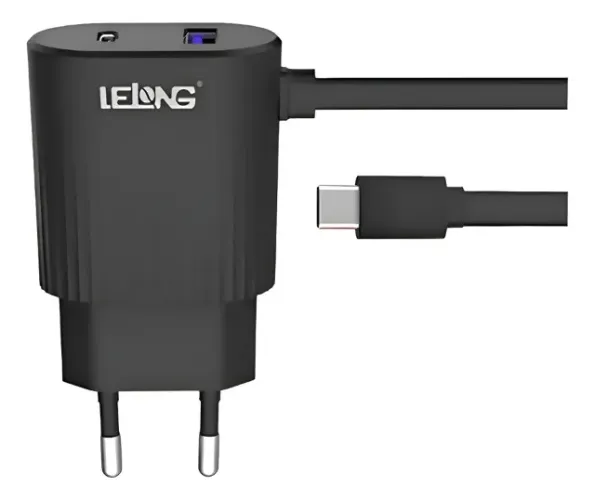 Carregador UBS + USB-C para Tipo C 12.5W 5.1A LE-291FC - Lelong