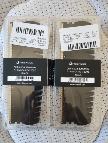 Memória RAM Rise Mode Z Series 8GB 3200Mhz DDR4 Preta com dissipador de calor