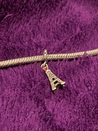 PINGENTE LIFE VIAGEM TORRE EIFFEL LOVE EM PRATA 925