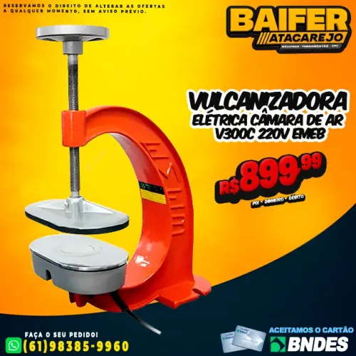 Vulcanizadora Elétrica Câmara de Ar V300C 220v Emeb