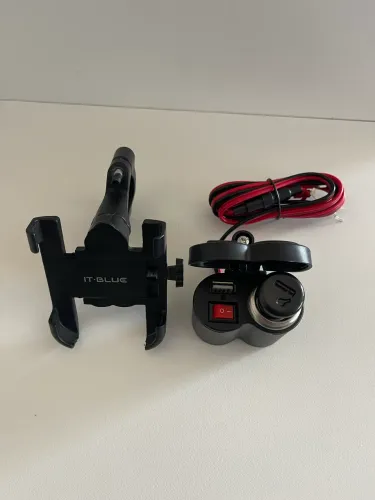 Suporte de moto para celular mais carregador acendedor