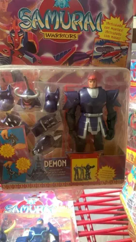 5 bonecos originais do samurai warriors de 1995 lacrando da bandai 