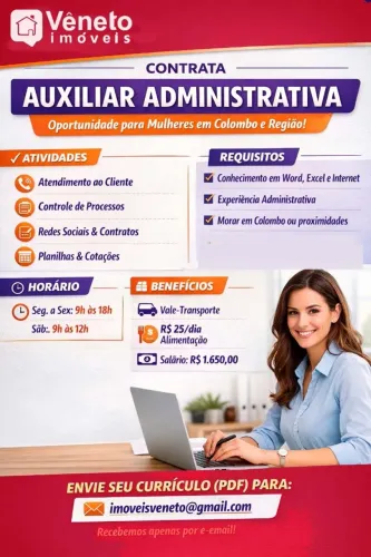 vaga para aux adm . envie seu curriculo