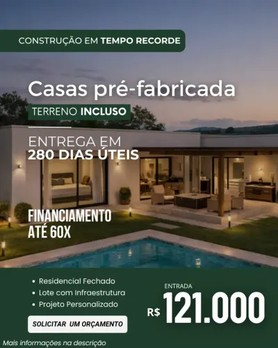 TERRENO, PROJETO E CONSTRUÇÃO PENSADOS PARA SUA CHÁCARA