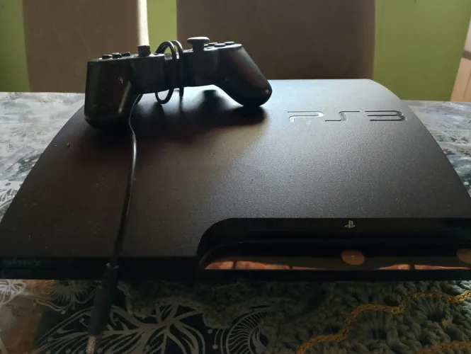 Playstation 3 PS3 Slim preto completo, HEN +4.000 jogos