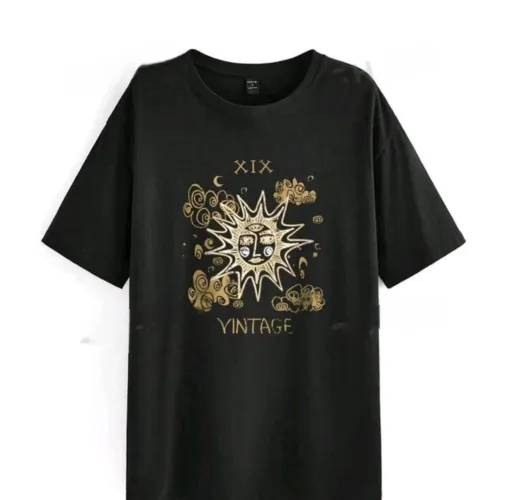 Camiseta Feminina Vintage Sol Shein