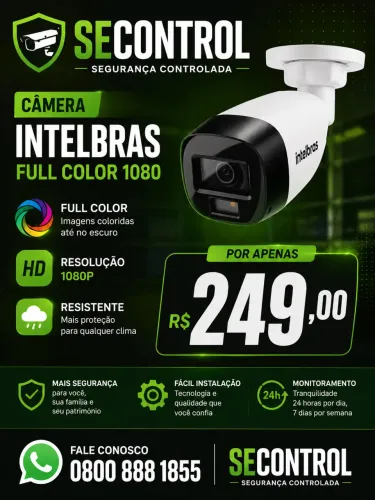 Câmera full color 1080p intelbras