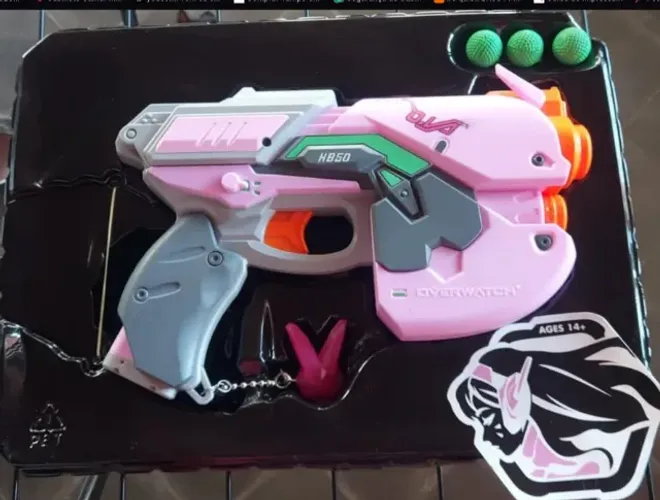Brinquedo Nerf D.Va Overwatch Colecionável