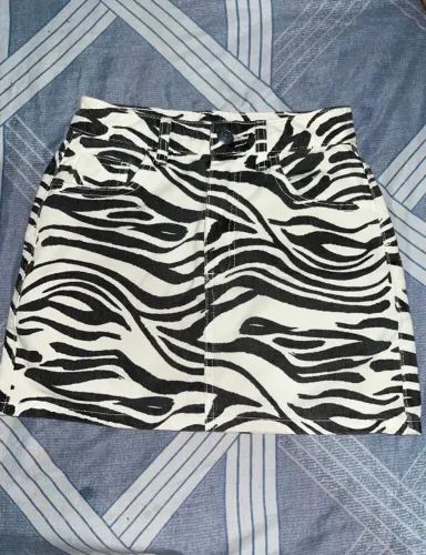 Saia Jeans Animal Print