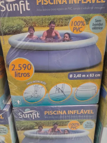 Piscina Inflável 2590 Litros 2,4m X 63cm Sunfit azul