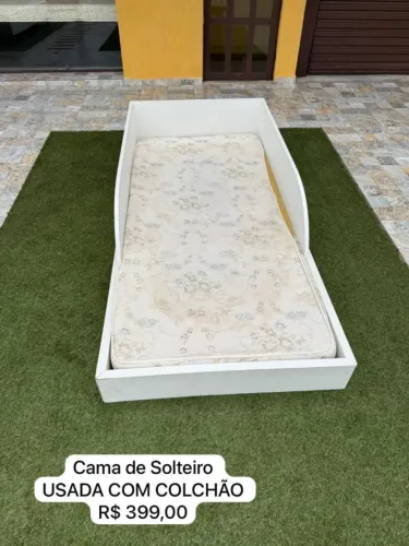 Cama de Solteiro com colchão USADO - Entregamos!