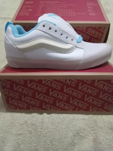 Tênis Vans knu skool glow white blue, Tam. 37