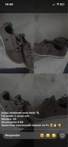 Vendo esse tênis masculino
