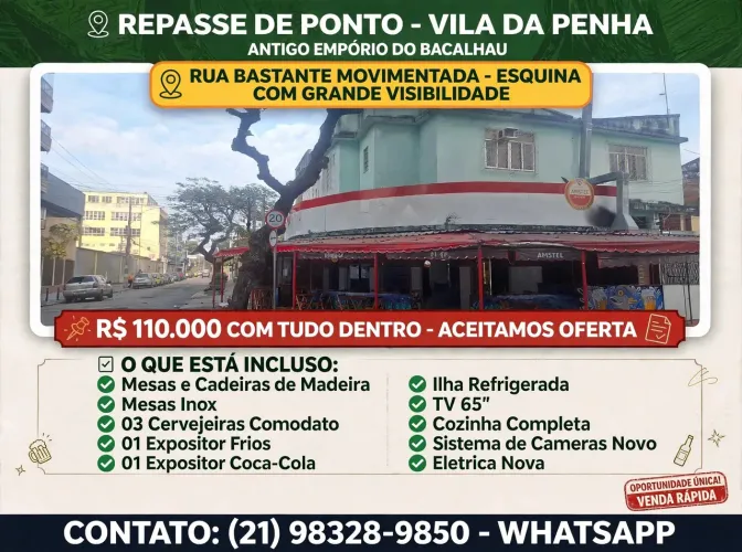 PASSO PONTO COMERCIAL BAR E RESTAURANTE MONTADO - VILA DA PENHA
