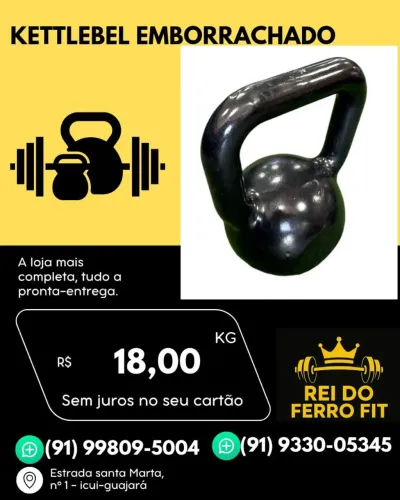 Kettlebell emborrachado e pintados