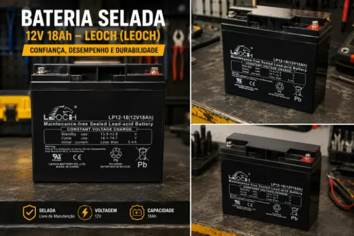 Bateria LP12-18 (12V - 18Ah) para nobreak (nova )