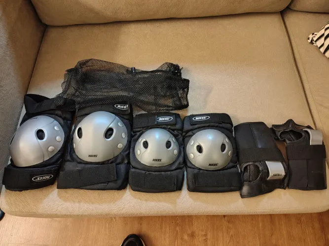 kit de proteção joelheira, cotoveleira e protetor de mão - skate, bicicleta ou patins
