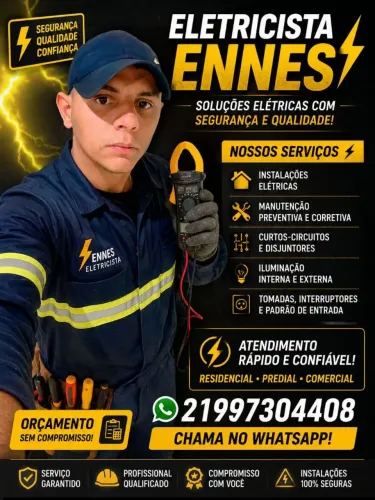 Eletricista residencial, predial e comercial.