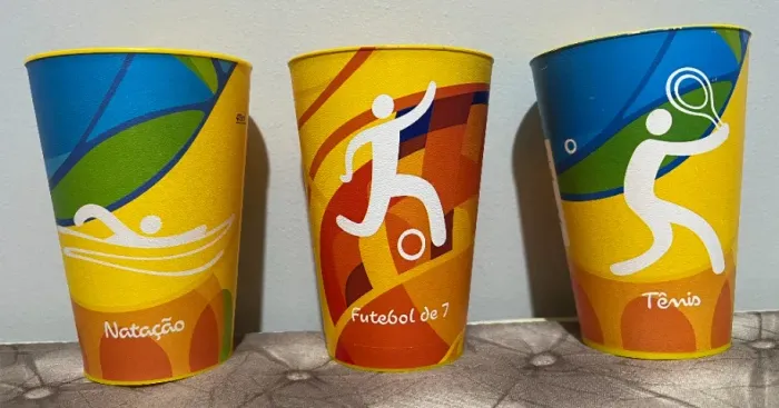 Copo 400ml Olimpíada Rio 2016 - 3 unidades