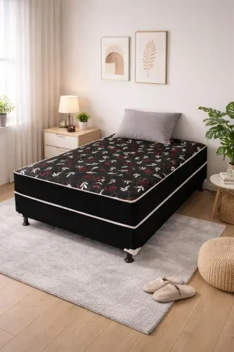 Cama box nova solteirão com molas ensacadas conjugada toda acolchoada por apenas 699,99