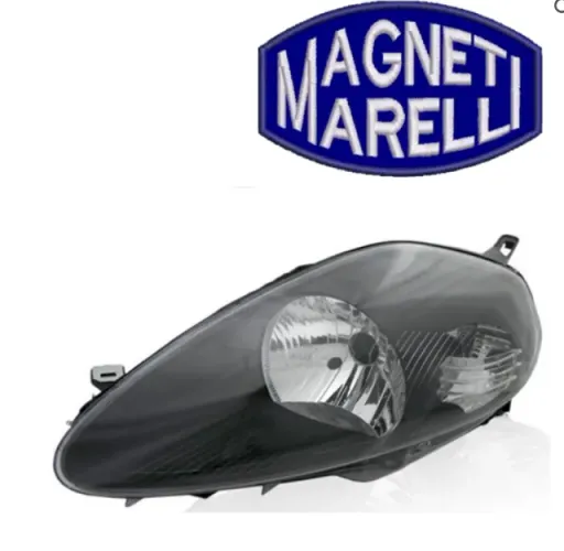 Farol Principal Esquerdo. Fiat Punto Masc. Negra T-Jet M. Marelli 2007/2012 - IMM0312127