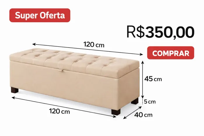 Puff baú 