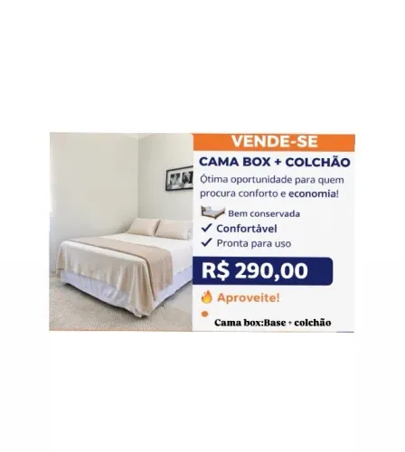 Cama Box: Base + Colchão