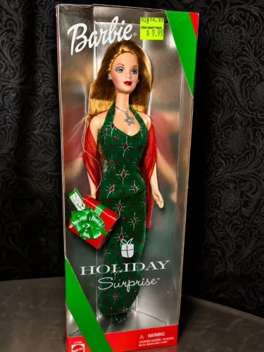 Boneca antiga Barbie lacrada Holiday Surprise