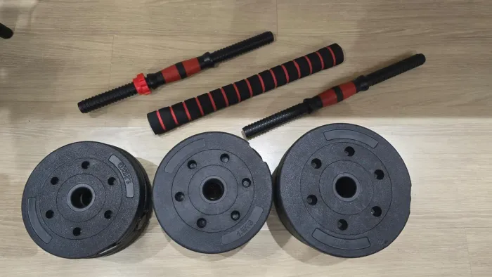 Kit anilhas e Barras ajustáveis até 20kg 
