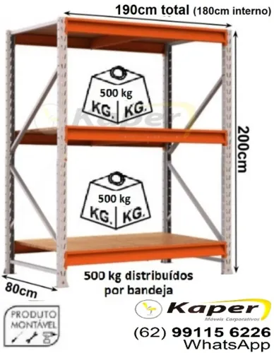 Palete / porta palet P-80 500Kg por nivel ( bandeja) ( produto novo ) promoção