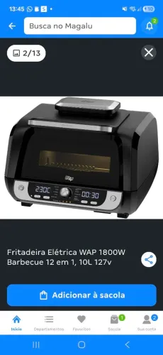 Wap barbecue 12 em 1 Ayr fryer